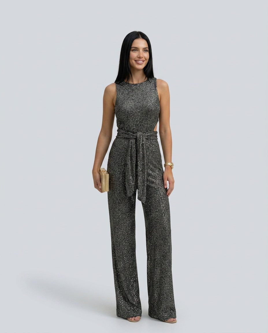Frankie | Sequin Wide-Leg Evening Jumpsuit