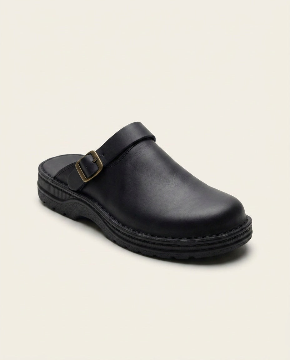 Aria | Leather-Look Slip-On Clogs