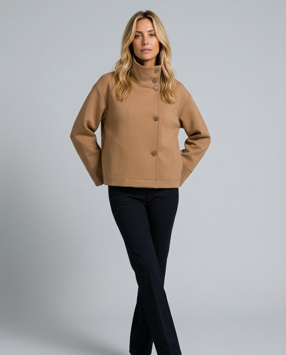 Salma | Classic Long Sleeve Button-Through Jacket