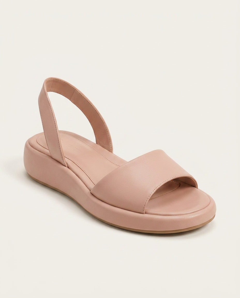 Coralie | Open Toe Low Wedge Slingback Sandals