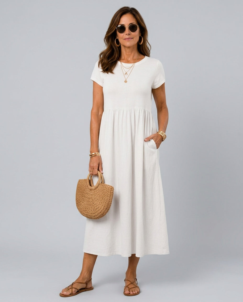 Noelia | Relaxed Fluid Midi Dress