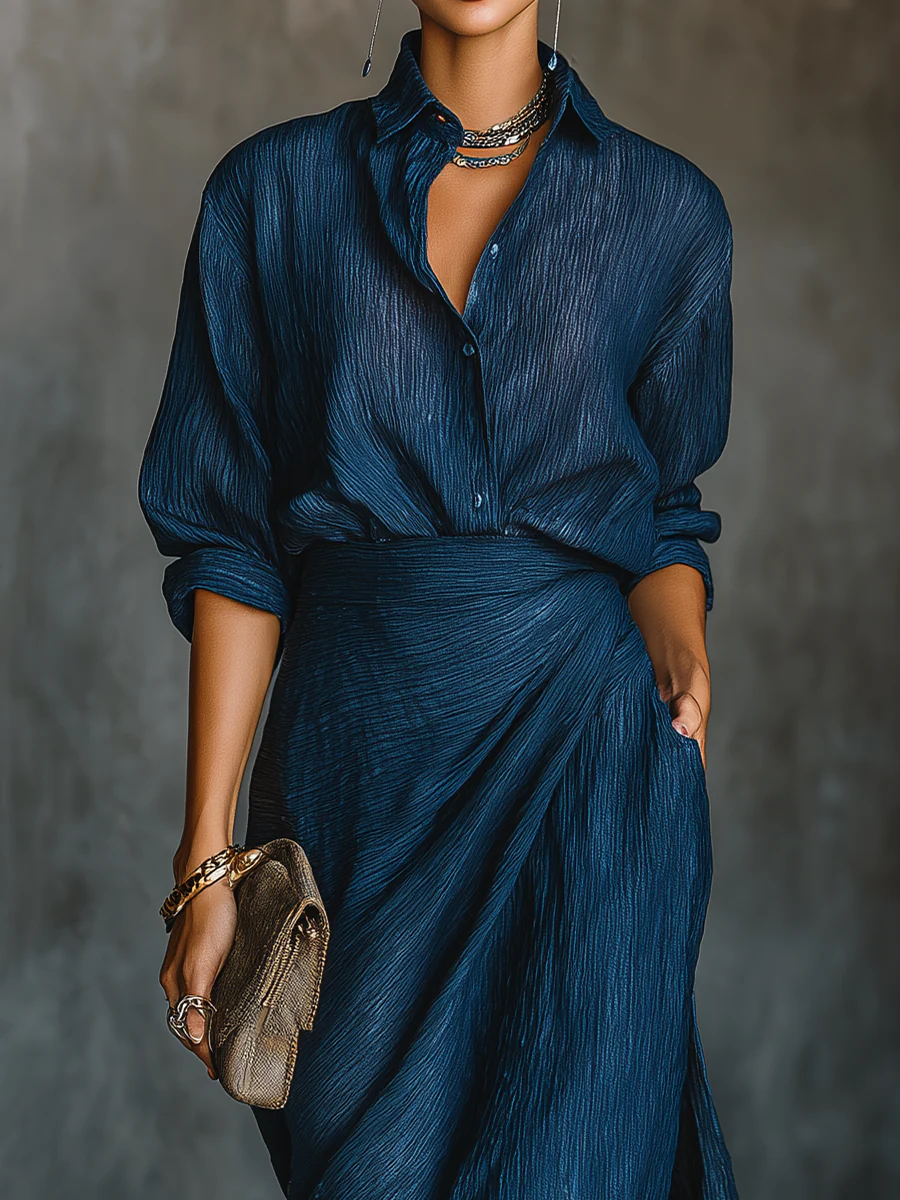 Freya | Relaxed Shirt & Long Skirt Co-ord Set