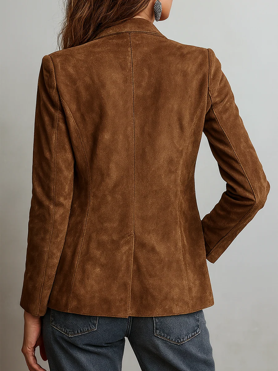 Fleur | Vintage Contrast Stitching Blazer