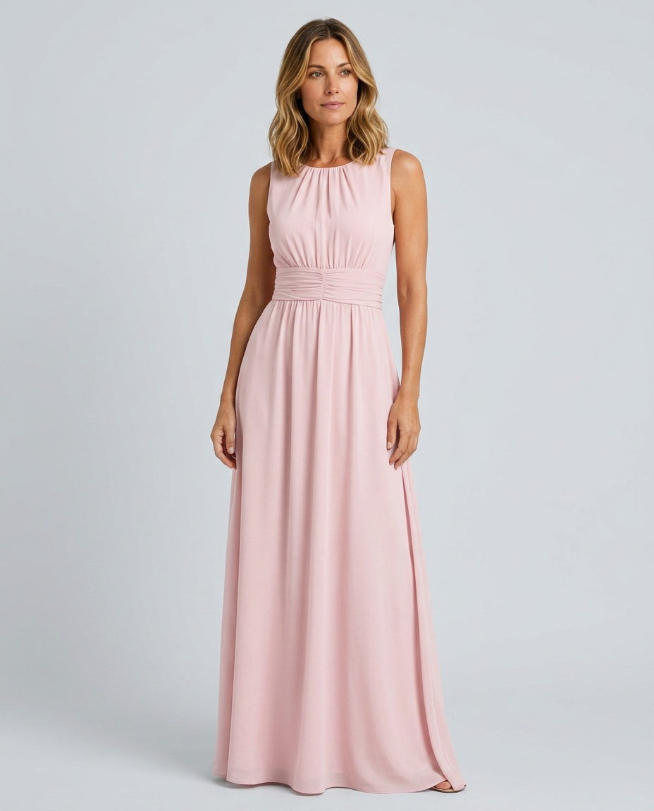 Peyton | Sleeveless A-Line Wedding Guest Maxi Dress