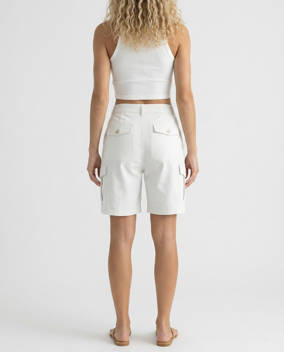 Pilar | High Waist Elastic Waist Sports Shorts with Pockets