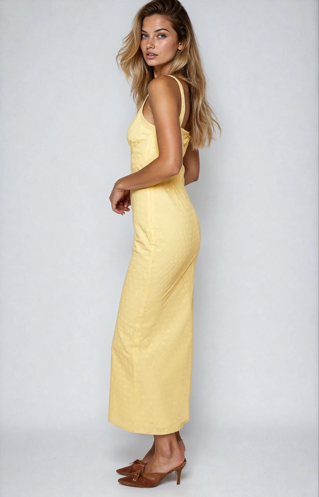 Solene | Embroidered Midi Dress