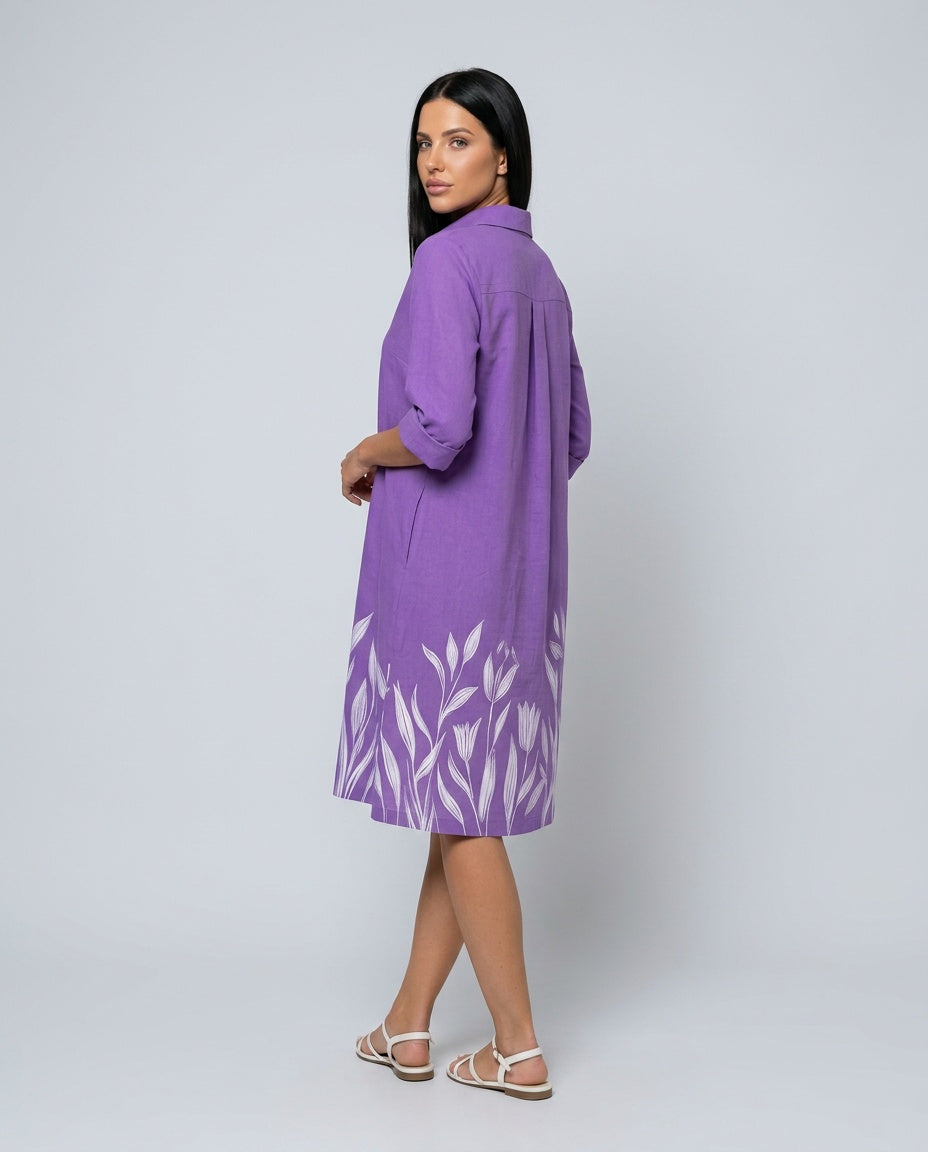 Fleur | Purple Elegant Evening Maxi Dress