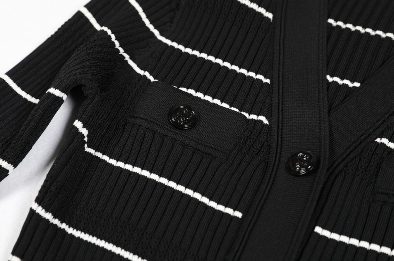 Skylar | Perforated Knit 3/4 Sleeve Midi Dress