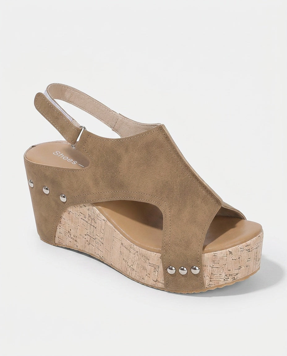 Aurelia | Cushioned Platform Wedge Open Toe Sandals