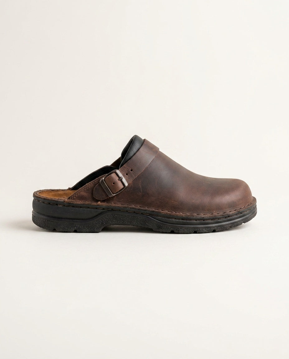 Siena | Open Back Leather-Look Clogs
