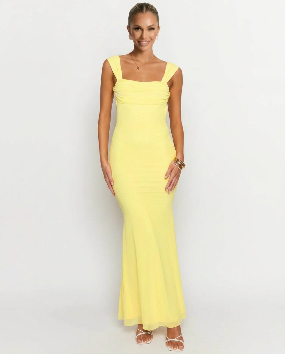 Fleur | Floral Mesh Maxi Dress