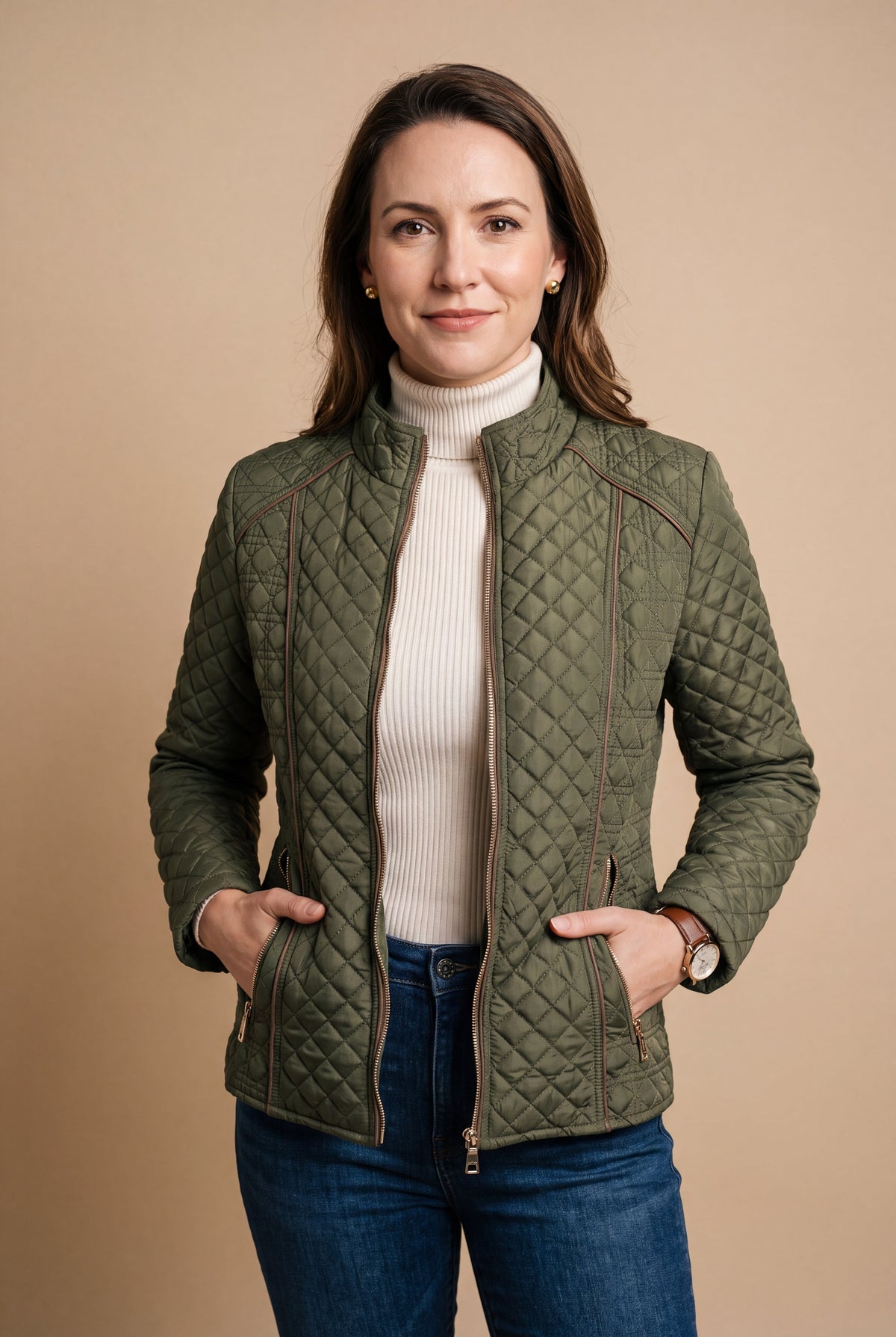 Sawyer | Diamond Quilted Stand Collar Jacket