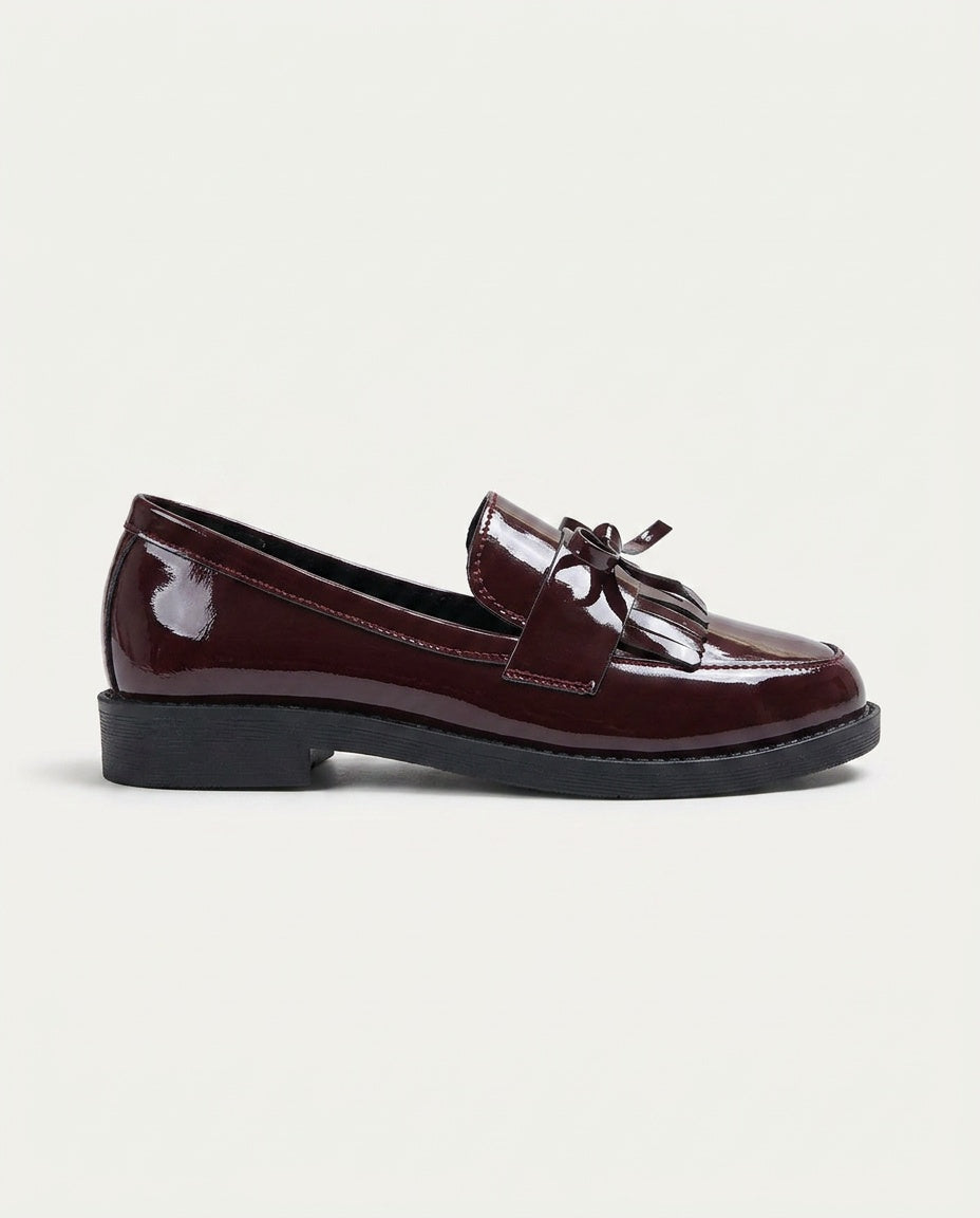 Elisa | Classic Patent Slip-On Loafers