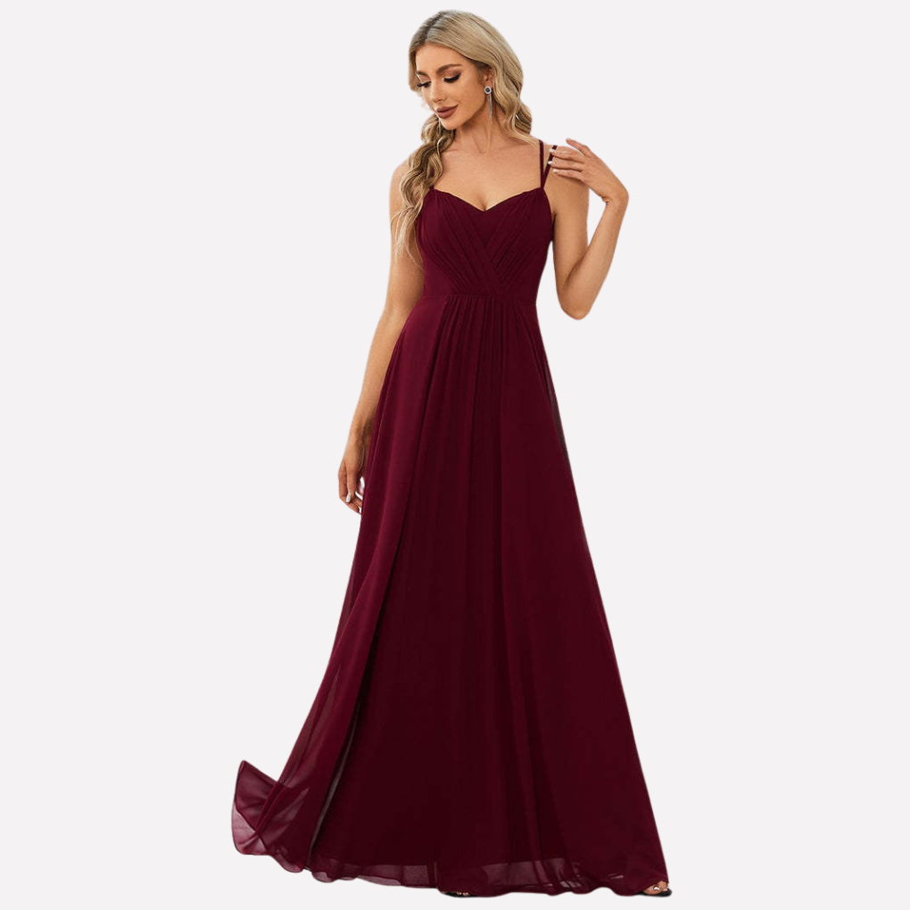 Briella | Sweetheart Ruched A-Line Maxi Dress