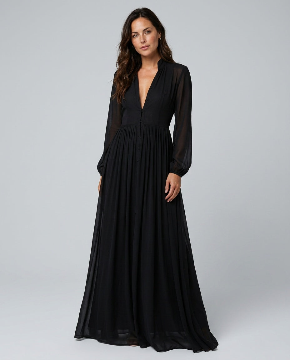 Hadley | Lantern Sleeve Maxi Dress