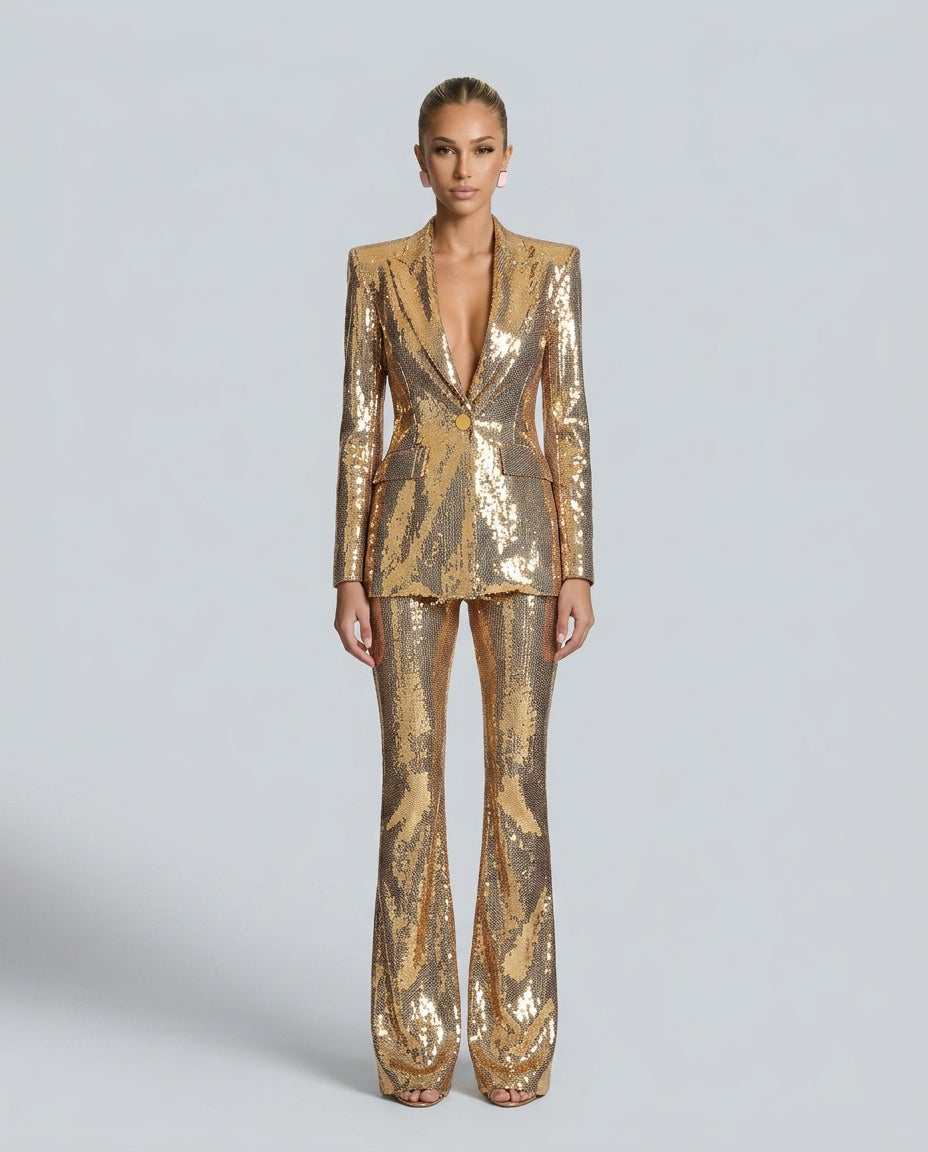 Scarlett | Long Sleeve Sequin Blazer Co-ord Set