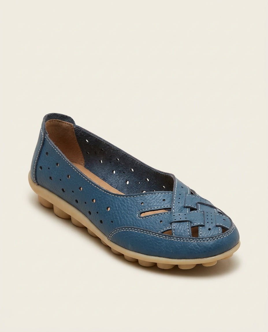 Amara | Perforated Leather Loafers