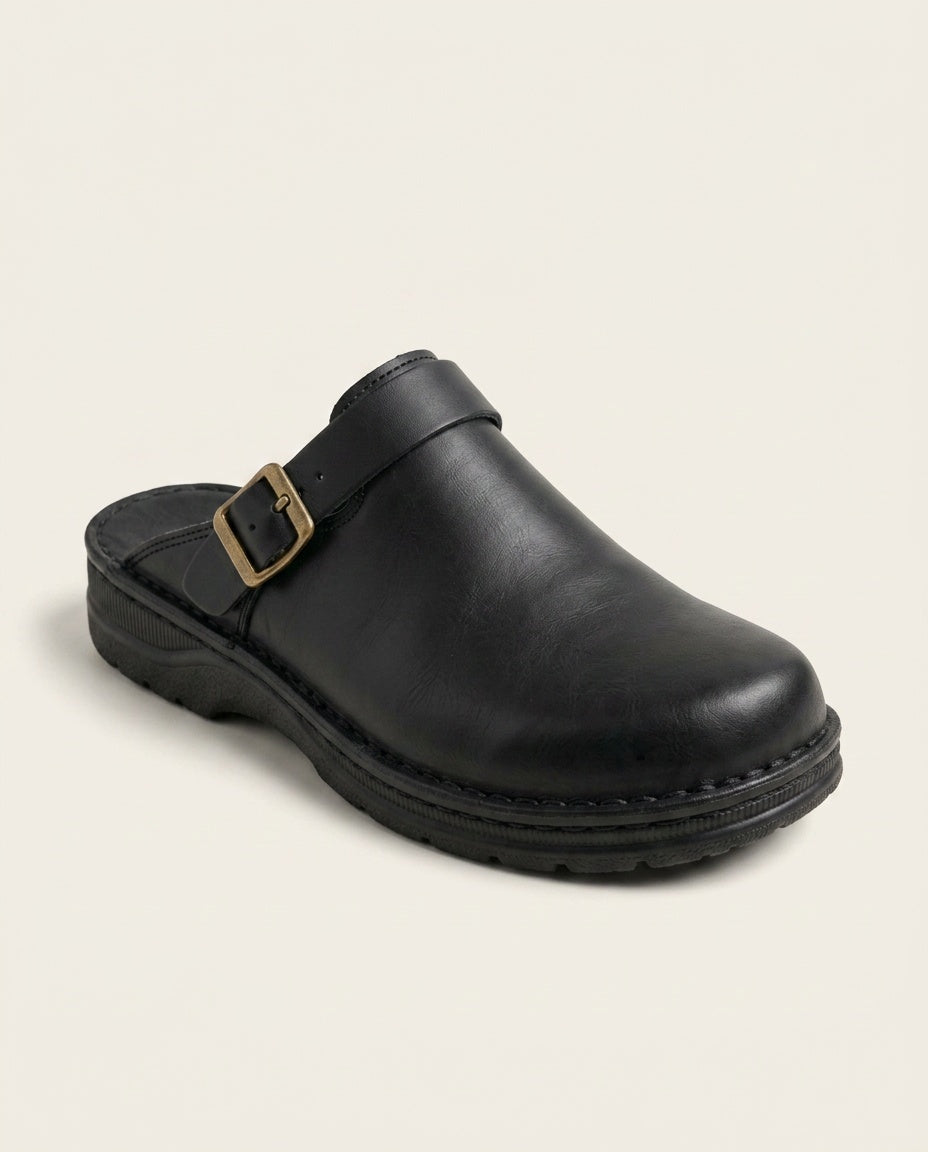 Milan | Minimalist Leather-Look Clogs