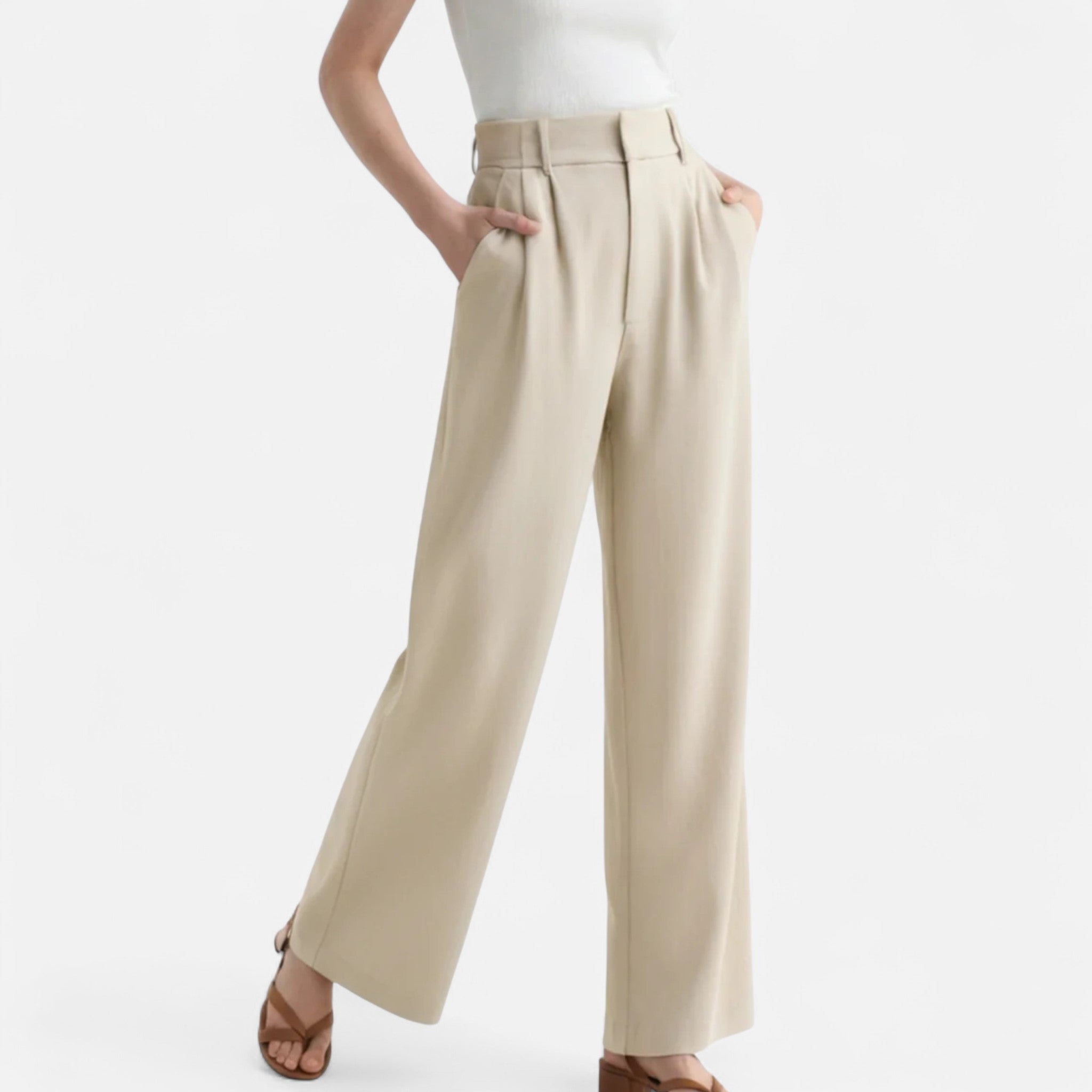 Jimena | High Waist Wide Leg Trousers