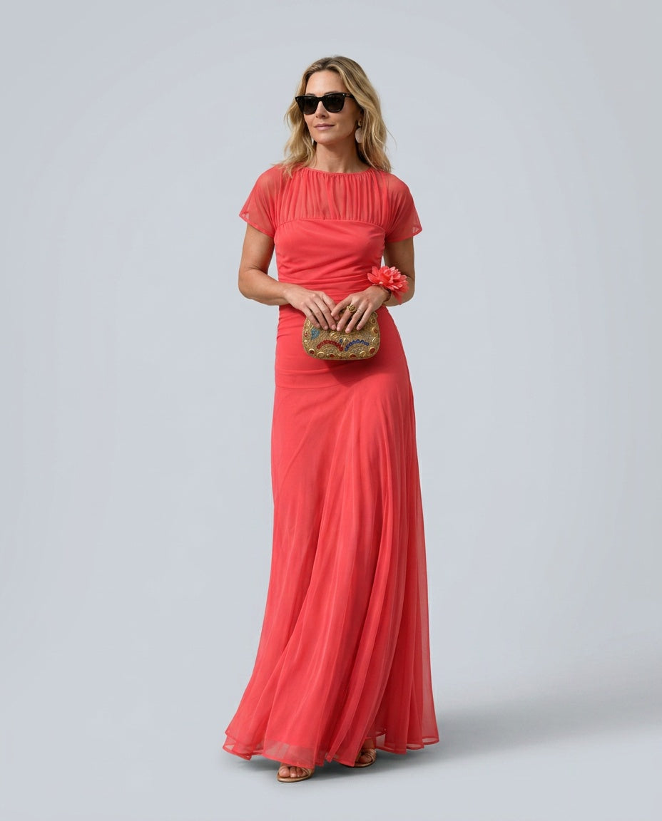 Wren | Flowy Chiffon-Look Midi Dress