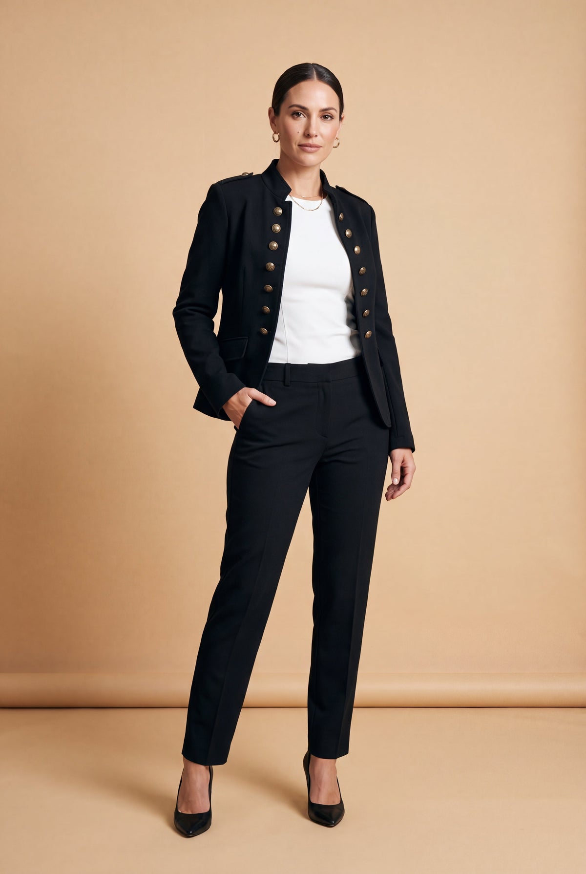 Colette | Structured Military Long Sleeve Blazer