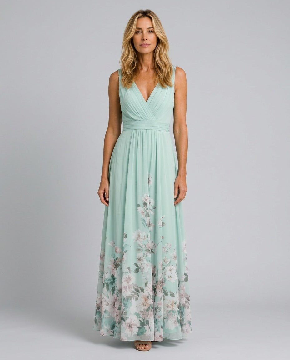 Vivienne | Floral Print Flowing Maxi Dress