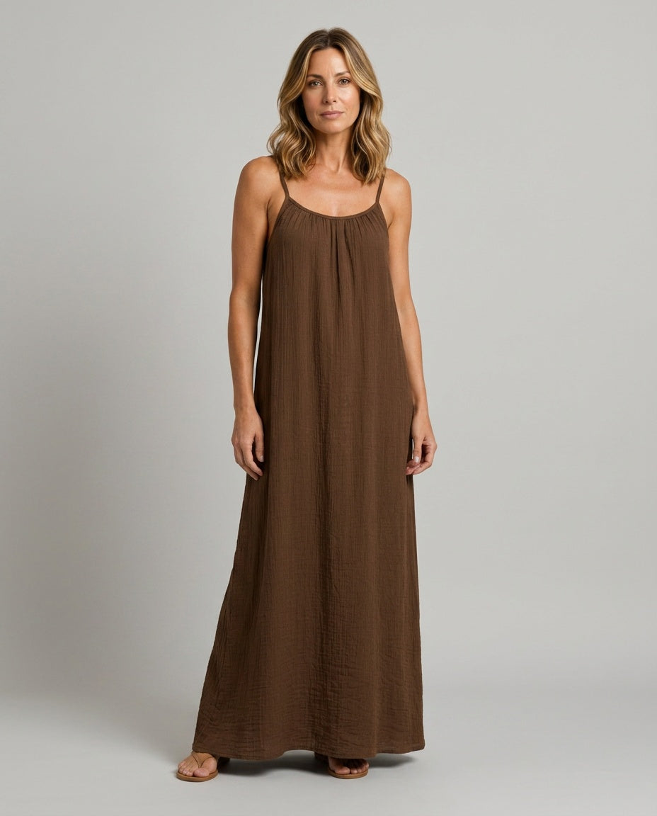 Isabela | Loose Fit Spaghetti Strap Maxi Dress