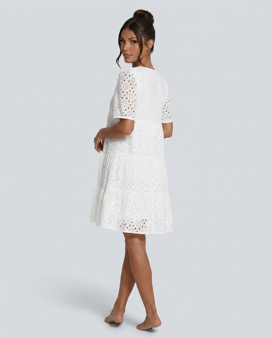 Hadley | Lace Ruffle A-Line Sundress