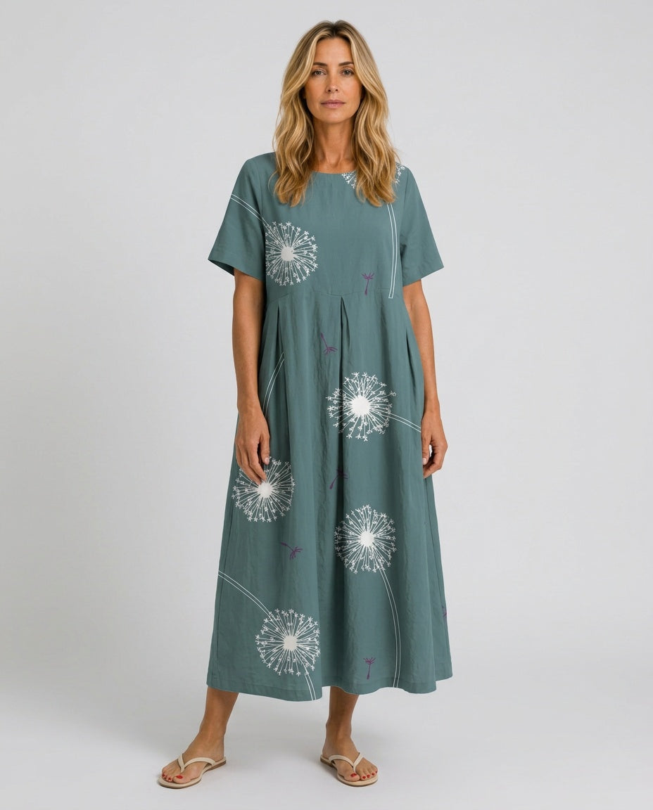 Josie | Floral Print Garden Party Midi Dress