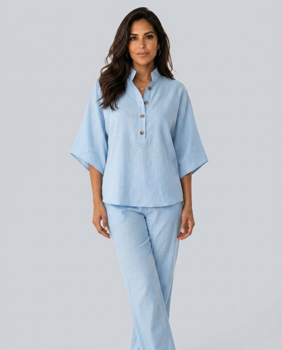 Vivienne | Batwing Sleeve Wide Leg Trouser Set