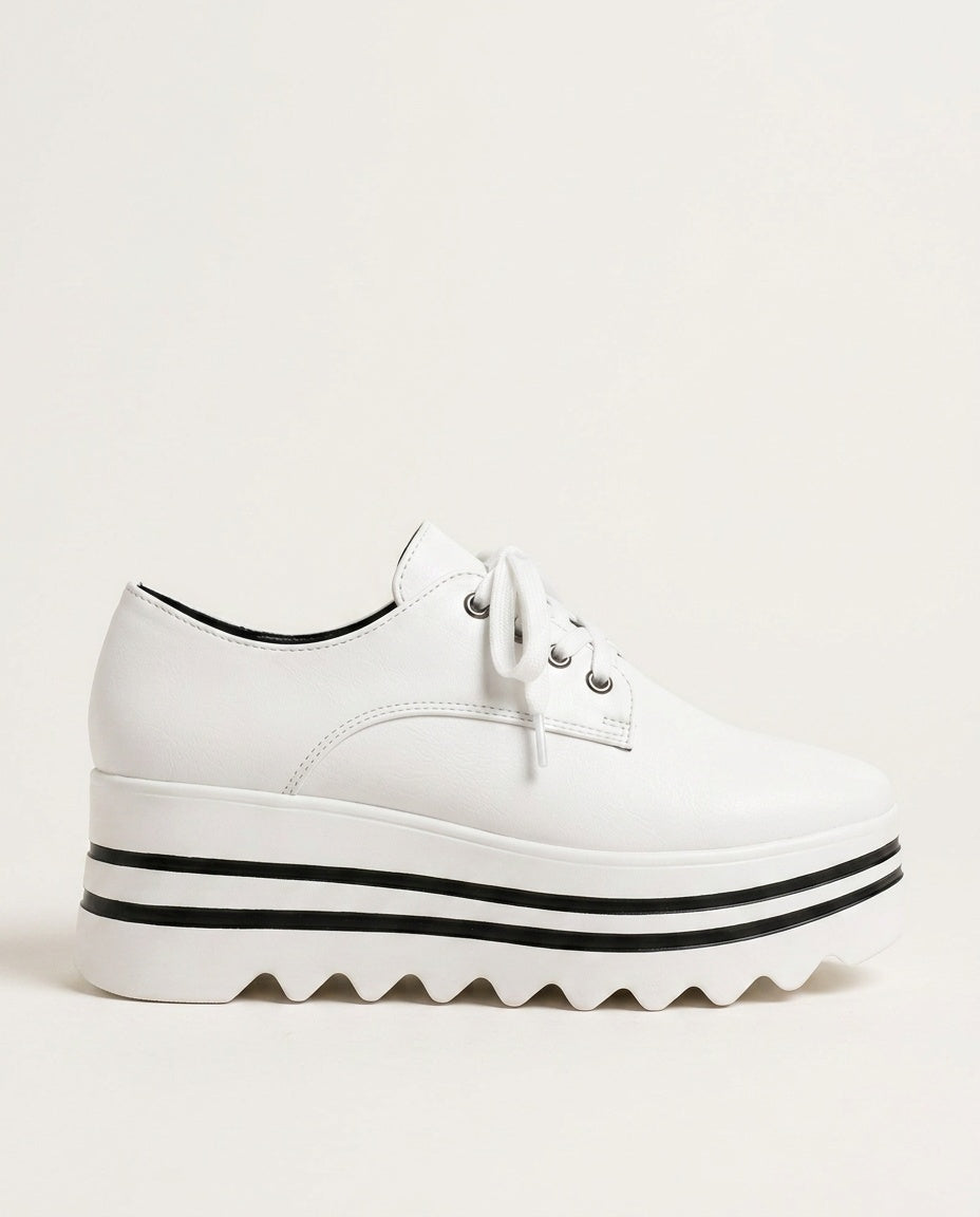 Camille | Lace-Up Cushioned Sole Oxford Shoes