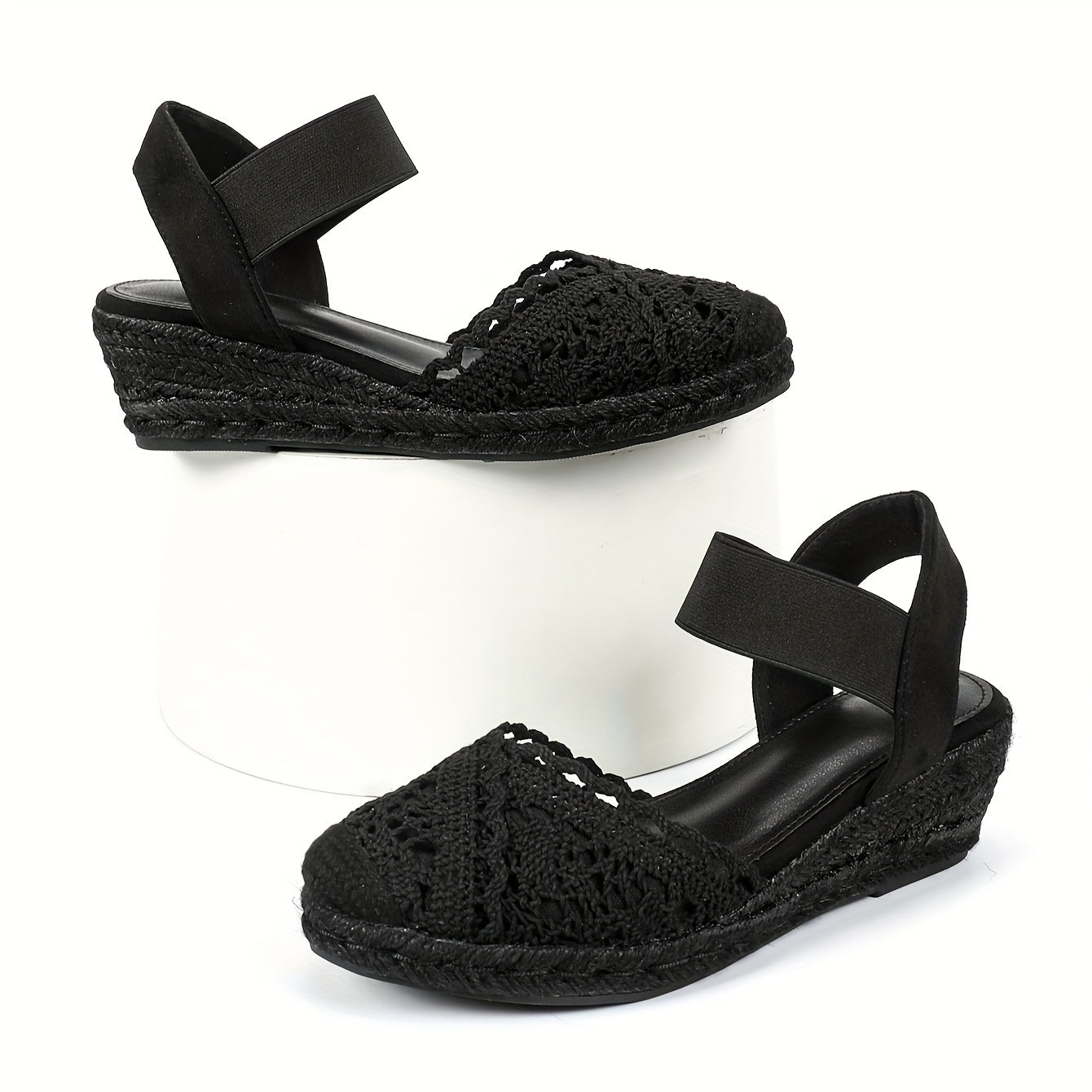 Orina | Crochet Espadrille Wedge Sandals
