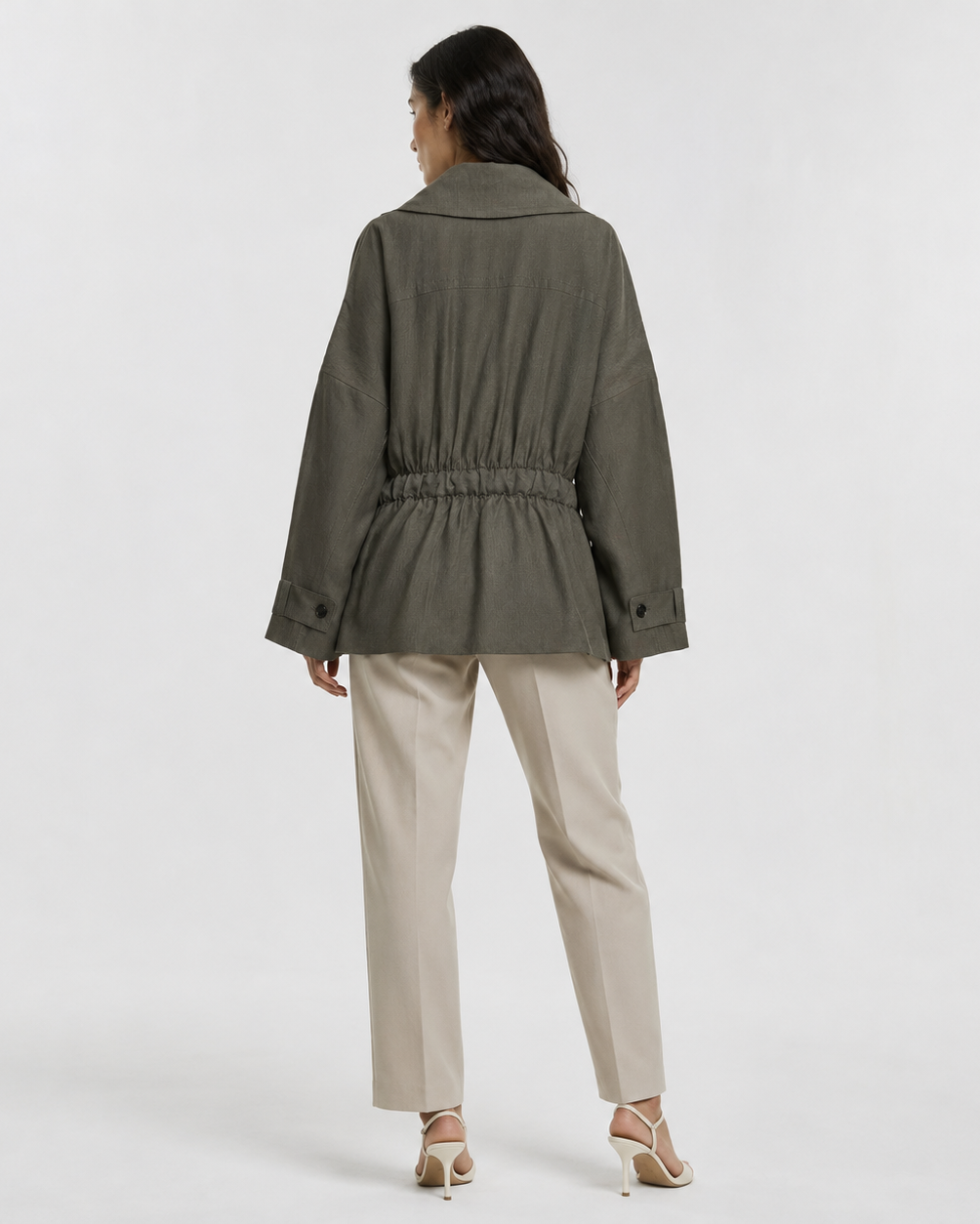 Marley | Belted Lapel Long Sleeve Jacket