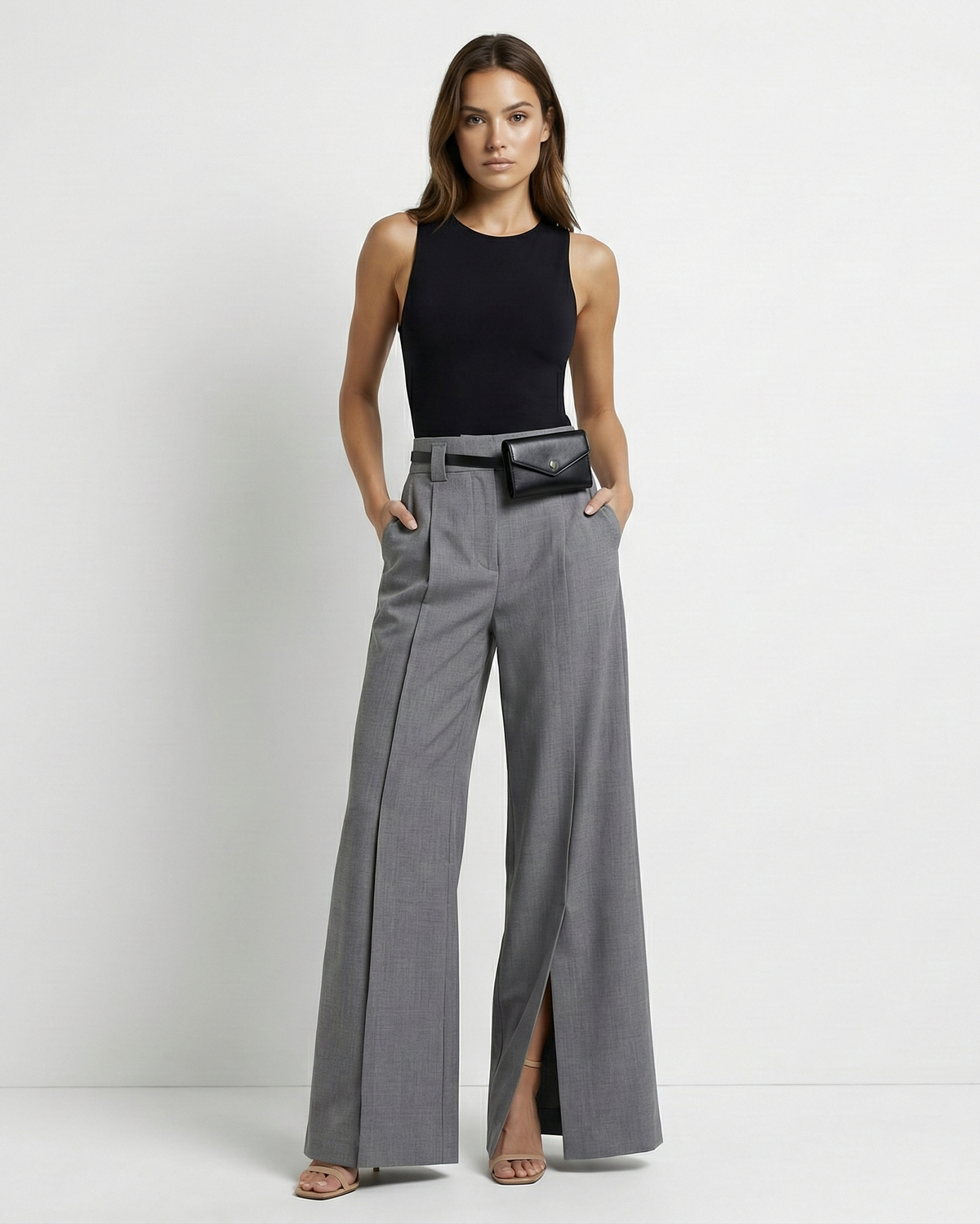 Florencia | High-Rise Pleated Wide-Leg Trousers