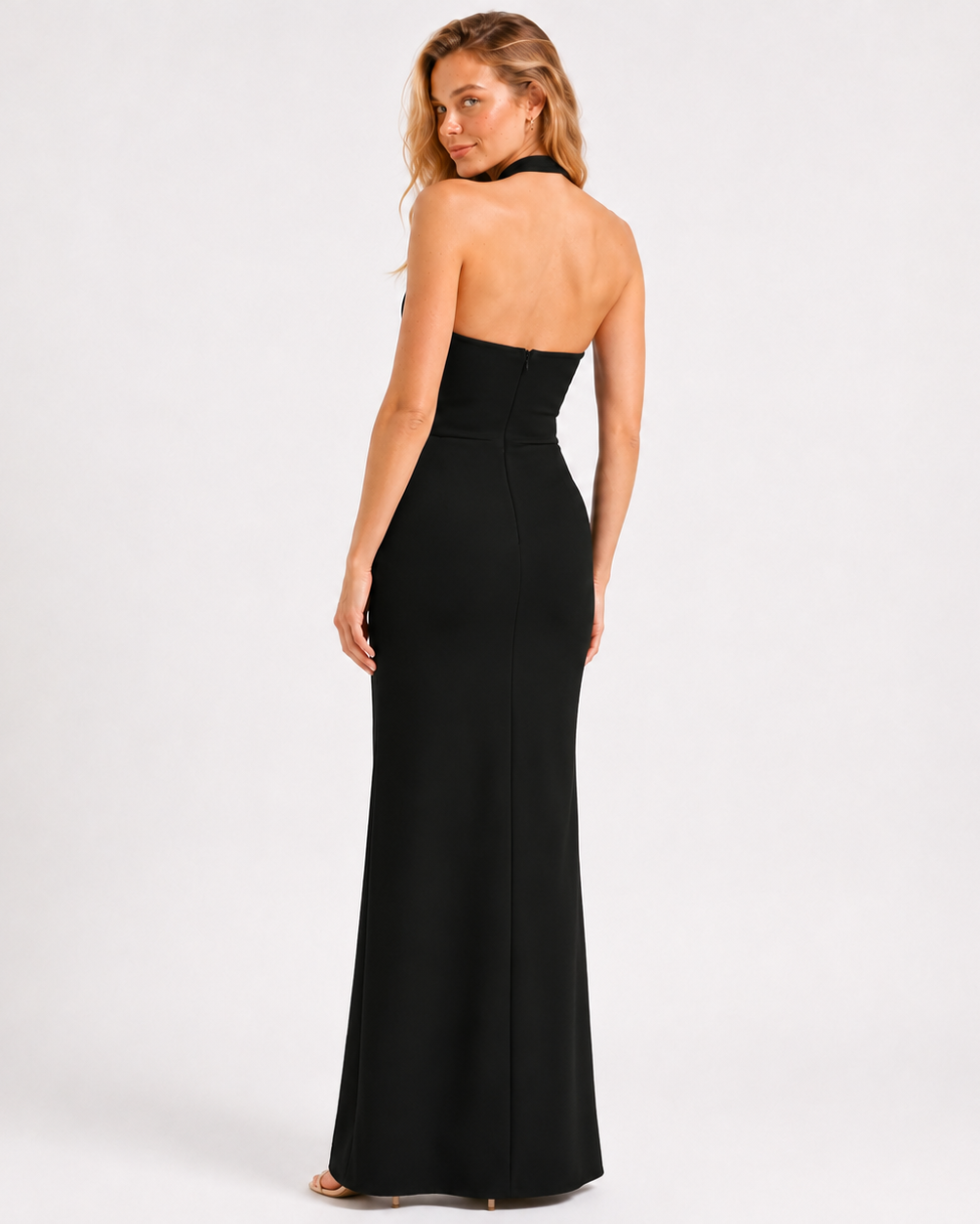 Clara | Halter Bodycon Cut-Out Maxi Dress