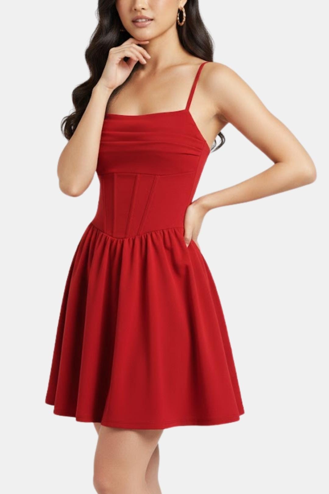 Ximena | Corset Panel Ruched Bust Mini Dress