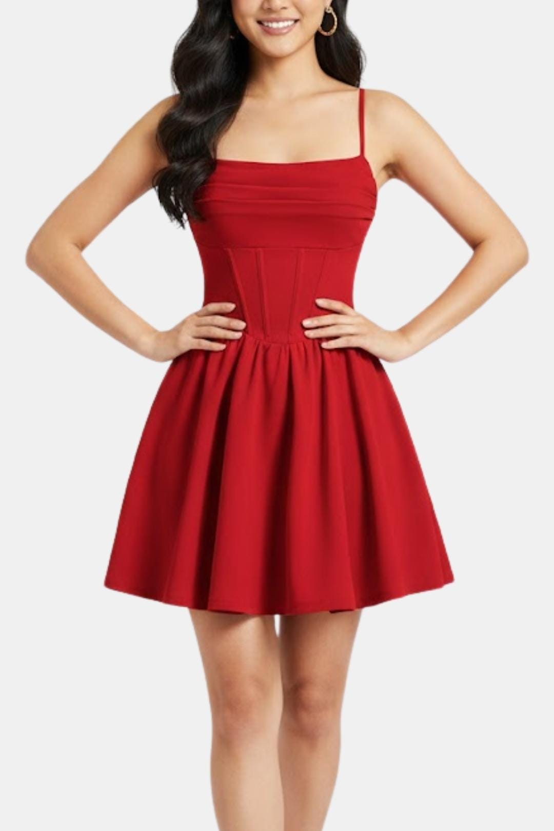 Ximena | Corset Panel Ruched Bust Mini Dress