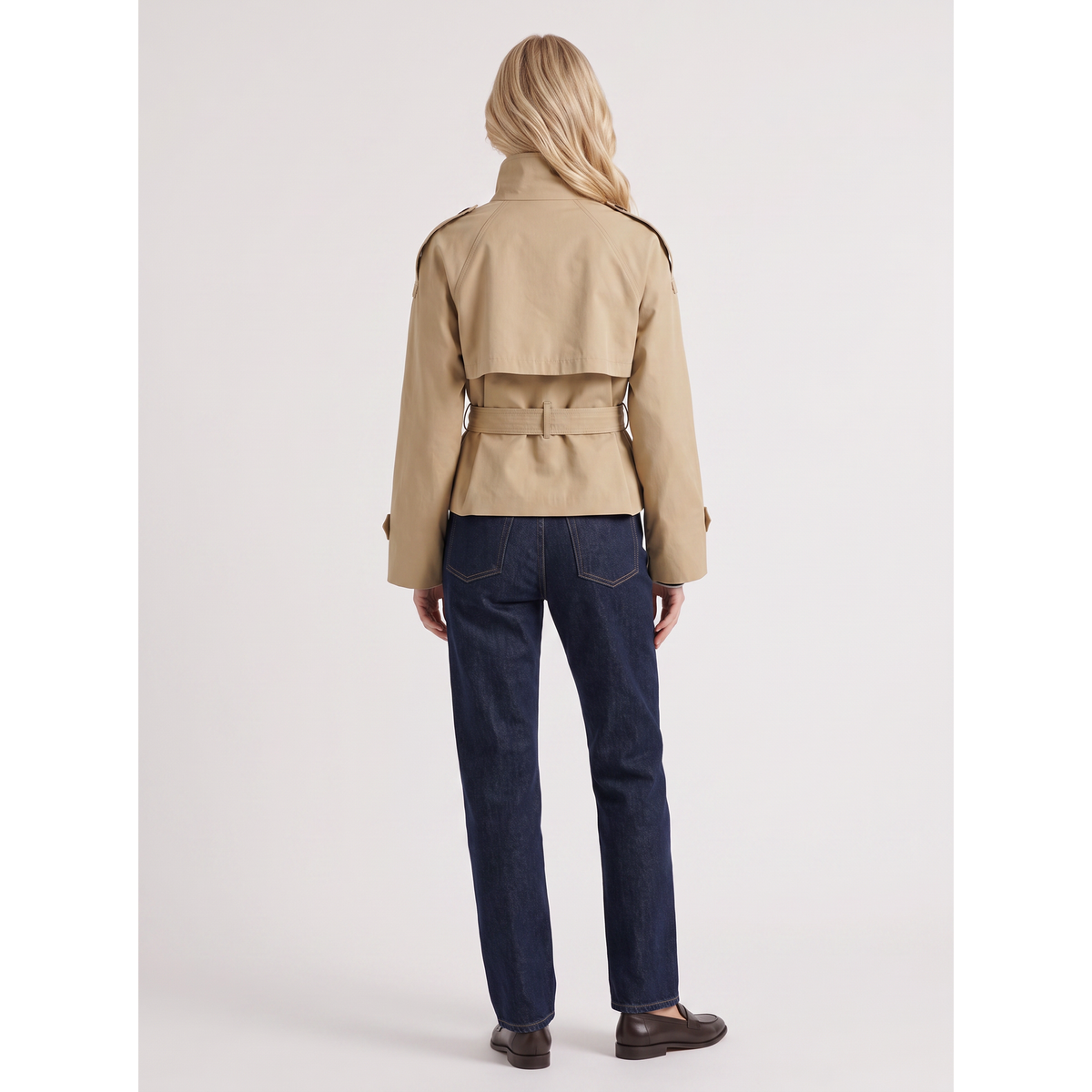 Ottilie | Cropped Double-Breasted Trench Coat