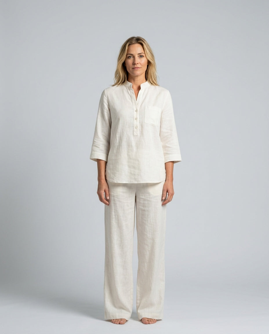 Leticia | Linen-Blend Co-ord Two-Piece Set