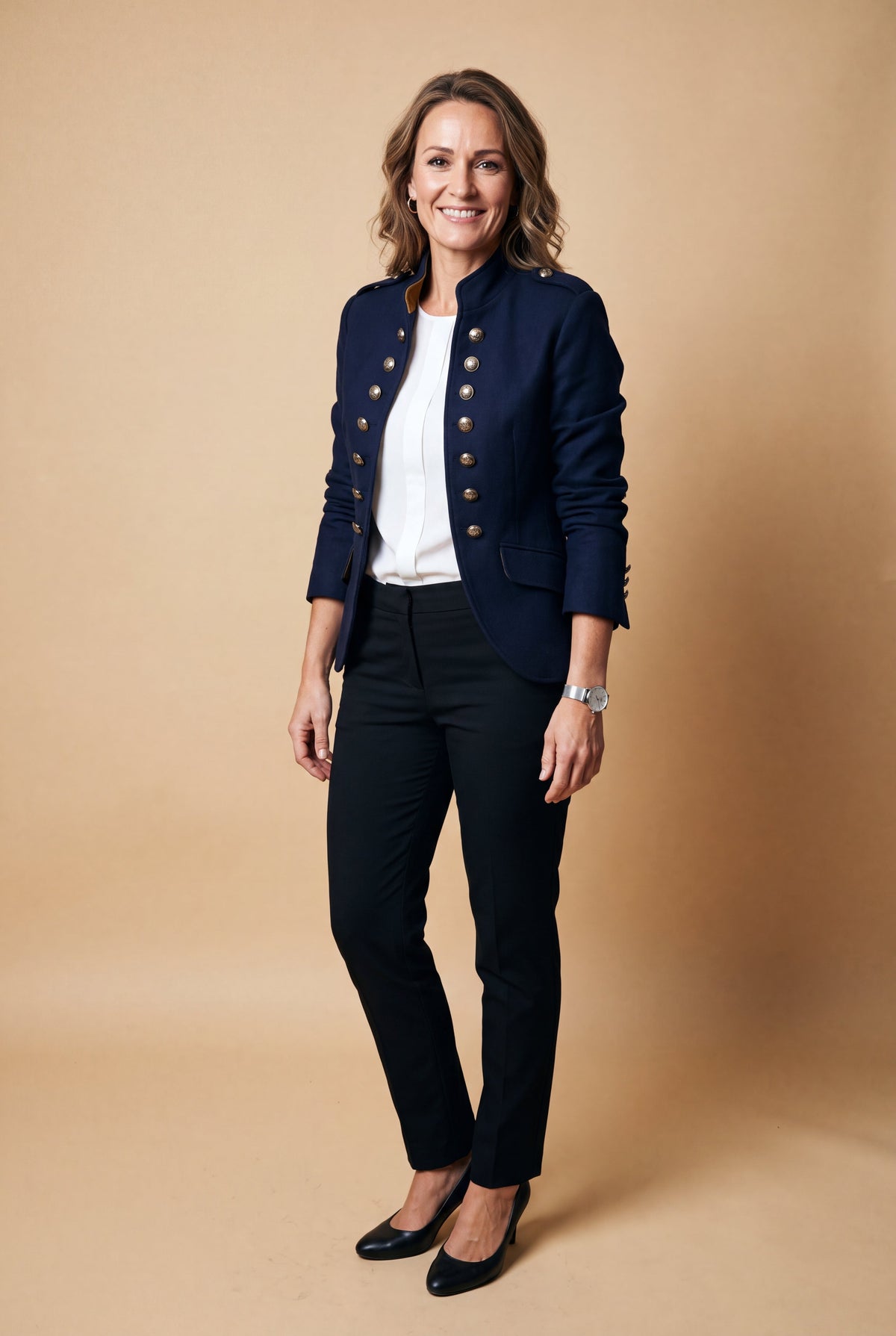 Colette | Structured Military Long Sleeve Blazer
