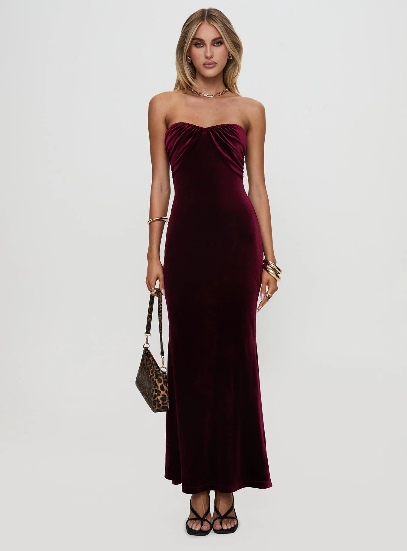 Cosima | Strapless Ruched Waist Maxi Dress