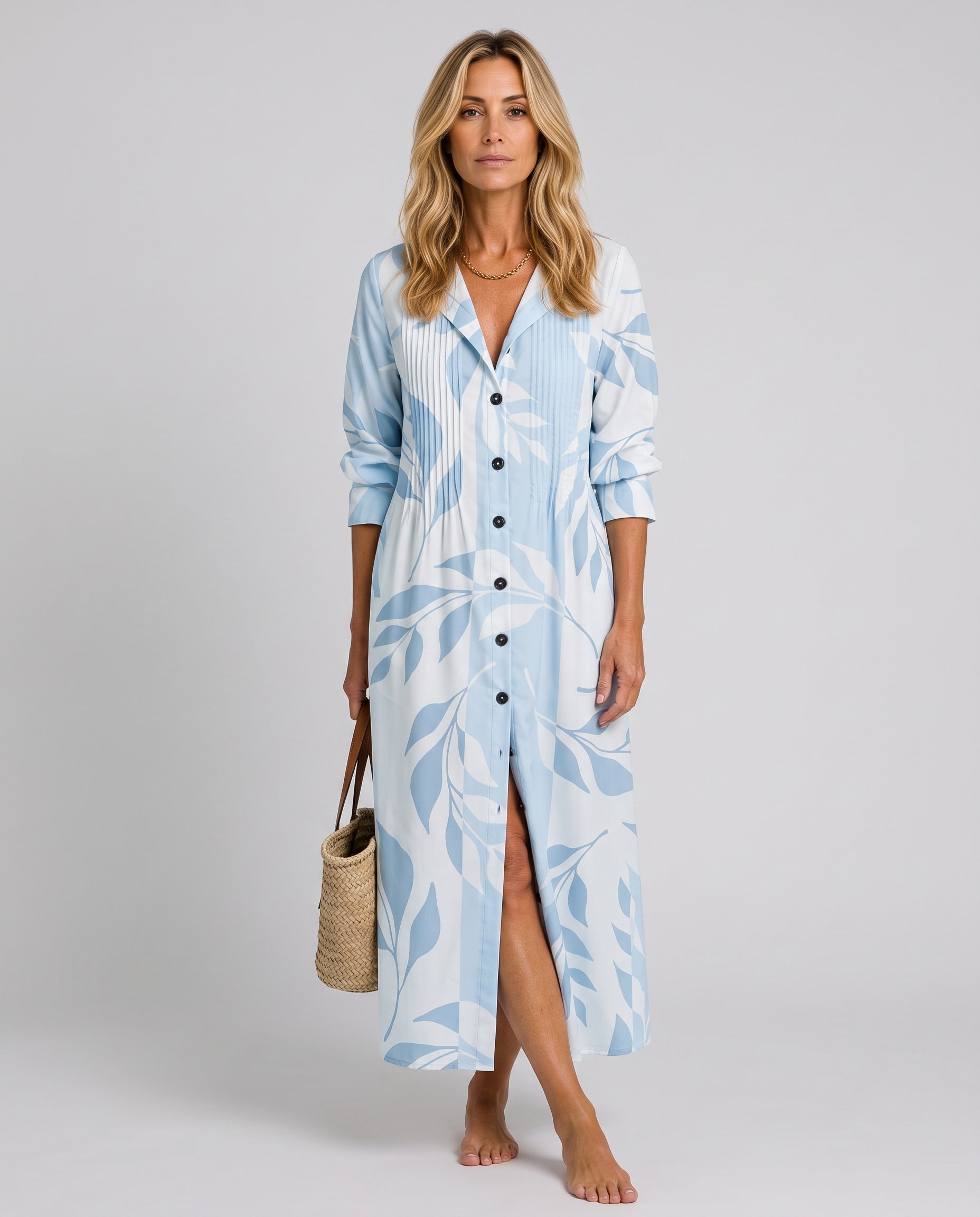 Anouk | Floral V-Neck Short Sleeve Maxi Dress