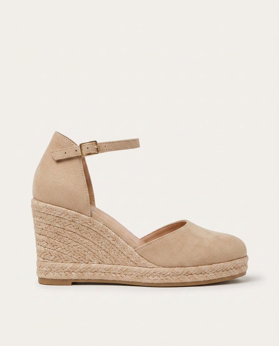 Valeria | Closed Toe Ankle Strap Wedge Sandals