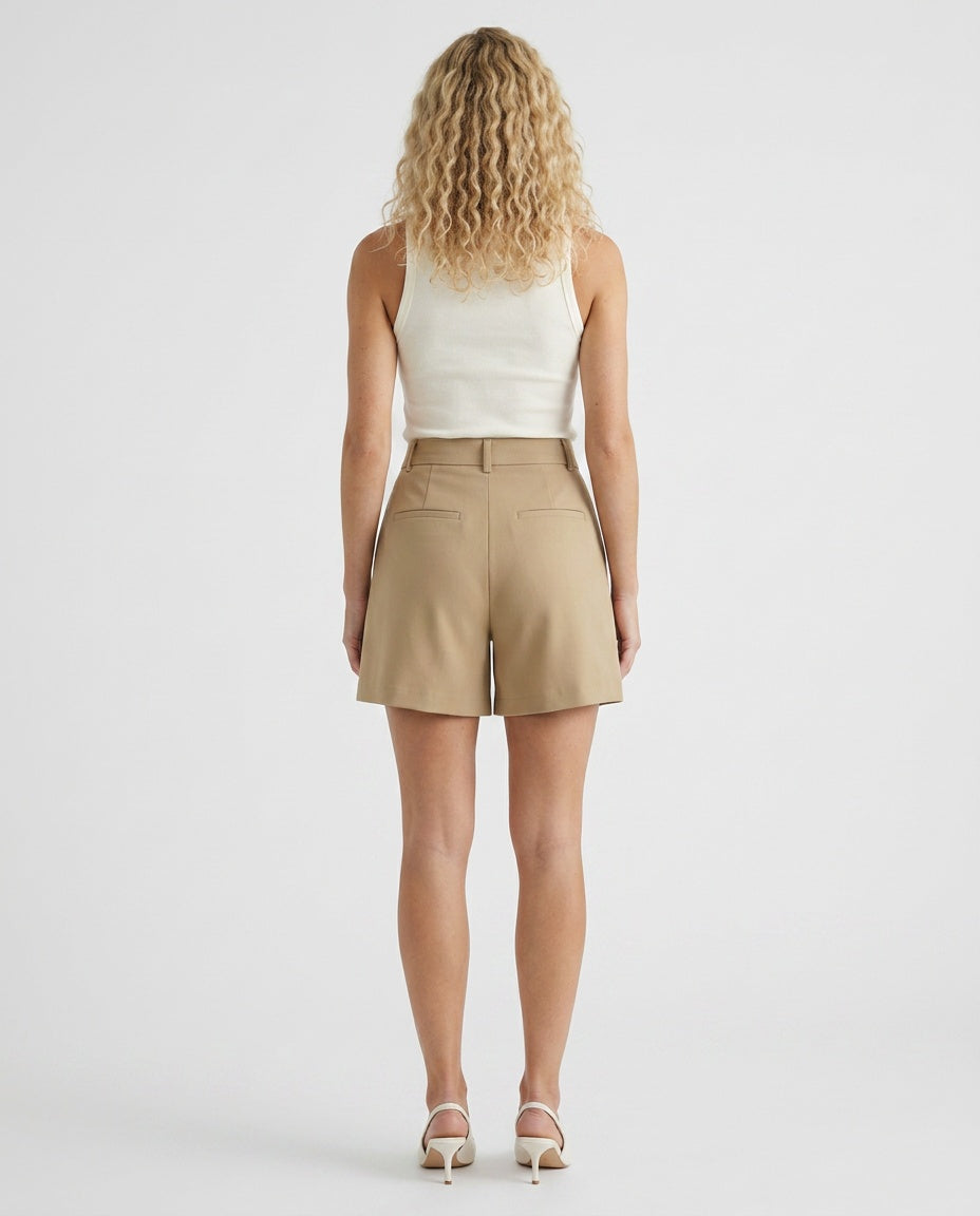 Marisol | Straight-Leg Stretch Bermuda Shorts