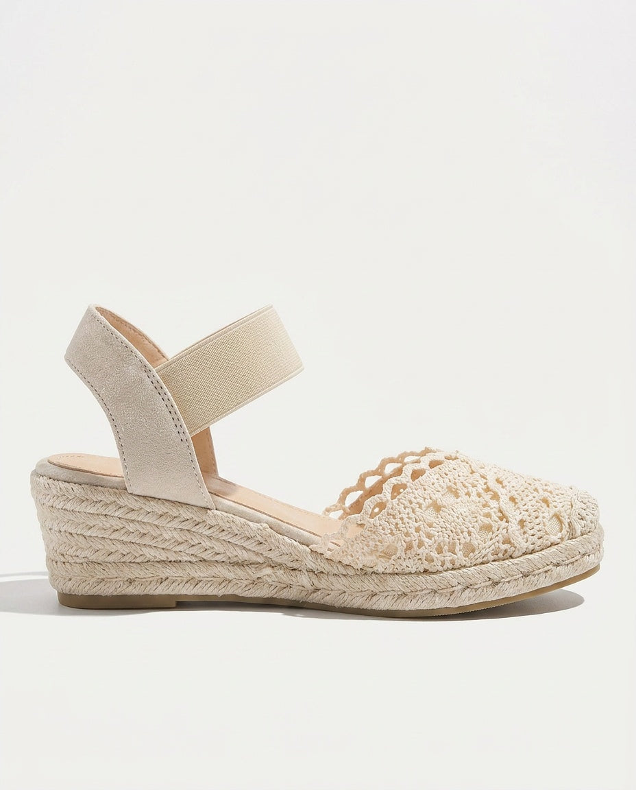 Orina | Crochet Espadrille Wedge Sandals