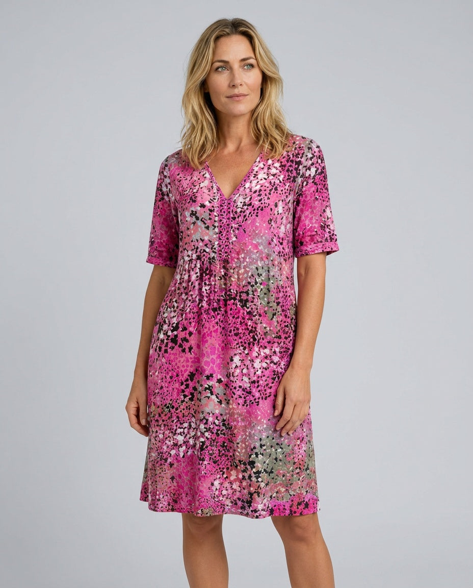 Giselle | V-Neck Side Pocket Midi Dress