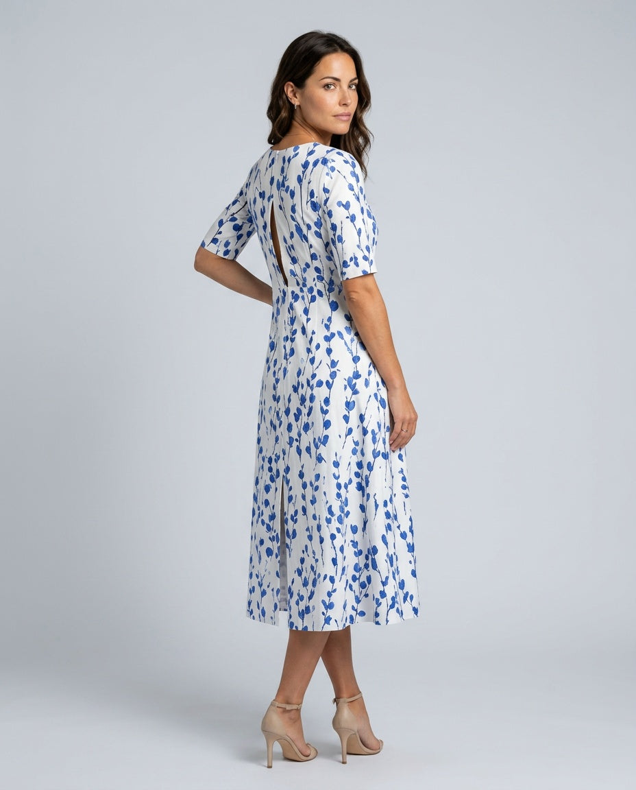 Marina | Floral Print Midi Dress