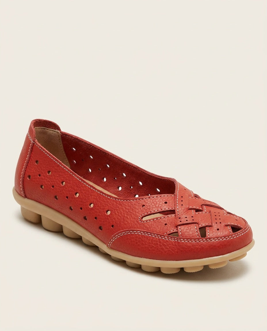 Amara | Perforated Leather Loafers