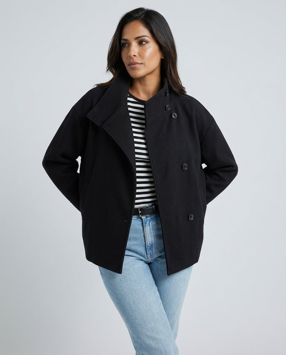 Salma | Classic Long Sleeve Button-Through Jacket