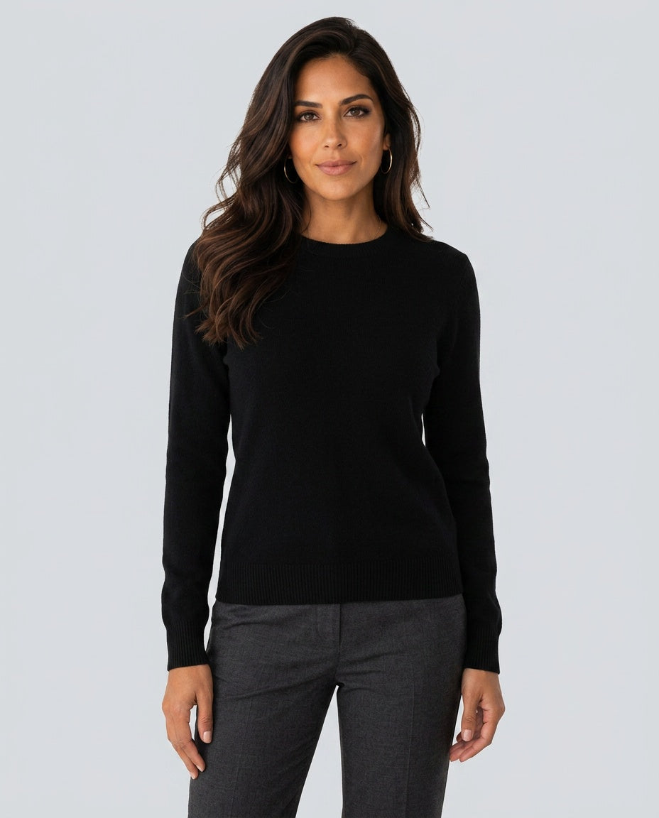 Kennedy | Ribbed Classic Crewneck Cashmere Jumper